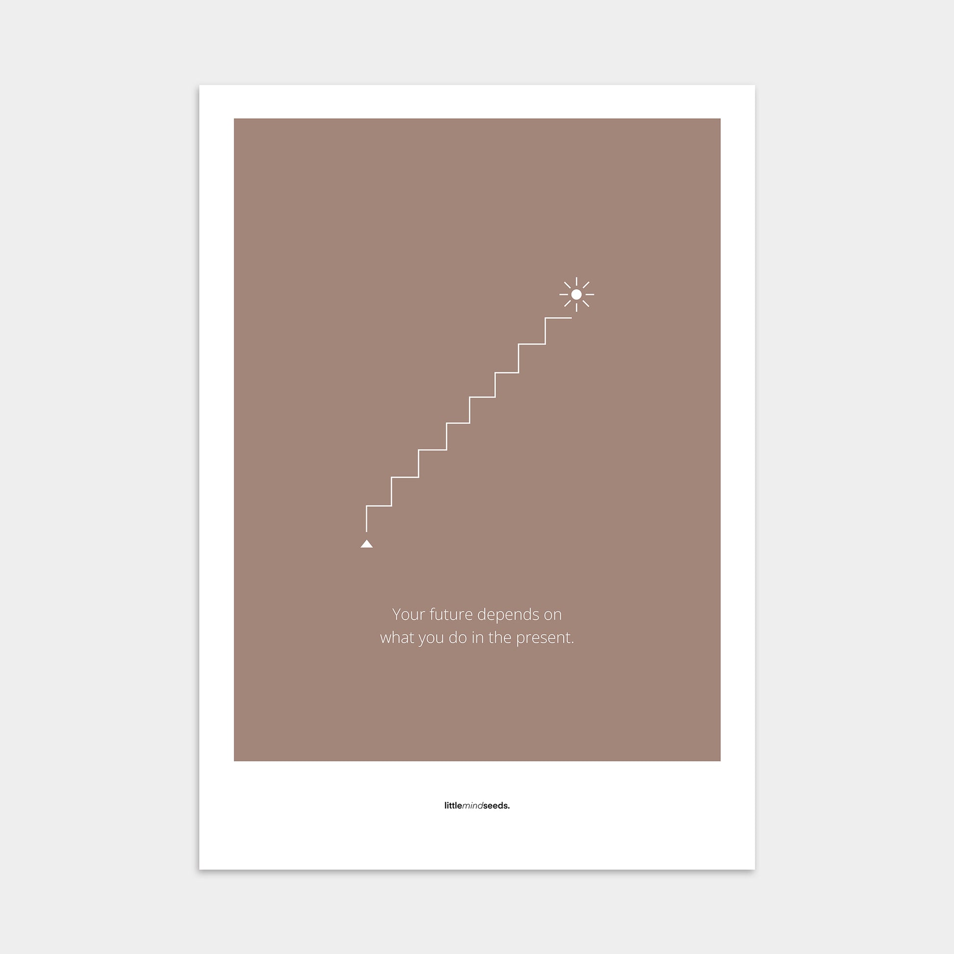"The Future Depends On What You Do In The Present"  – Discipline, Habits & Achievements Motivational Poster | Minimalist Quotes on the Wall, Downloadable PDF Bundle - ALL colors