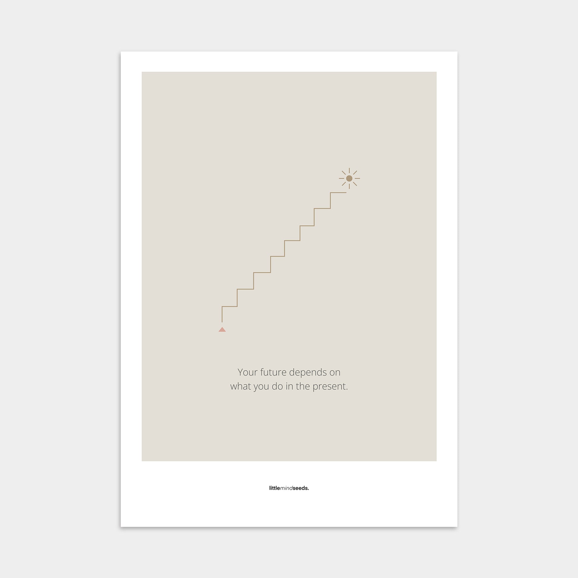 "The Future Depends On What You Do In The Present"  – Discipline, Habits & Achievements Motivational Poster | Minimalist Quotes on the Wall, Downloadable PDF Bundle - ALL colors