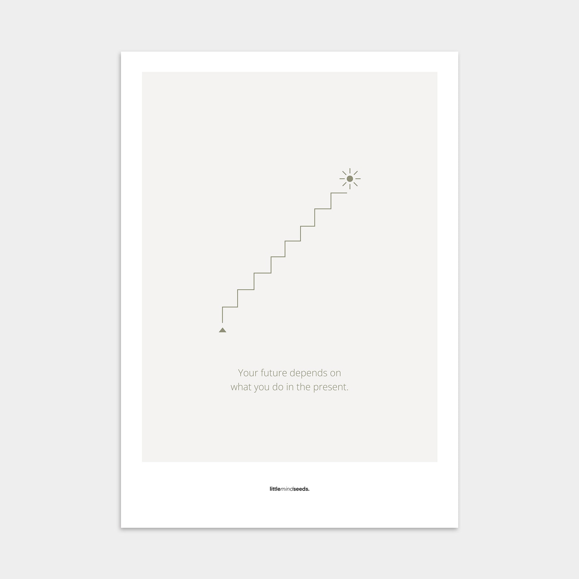 "The Future Depends On What You Do In The Present"  – Discipline, Habits & Achievements Motivational Poster | Minimalist Quotes on the Wall, Downloadable PDF Bundle - ALL colors
