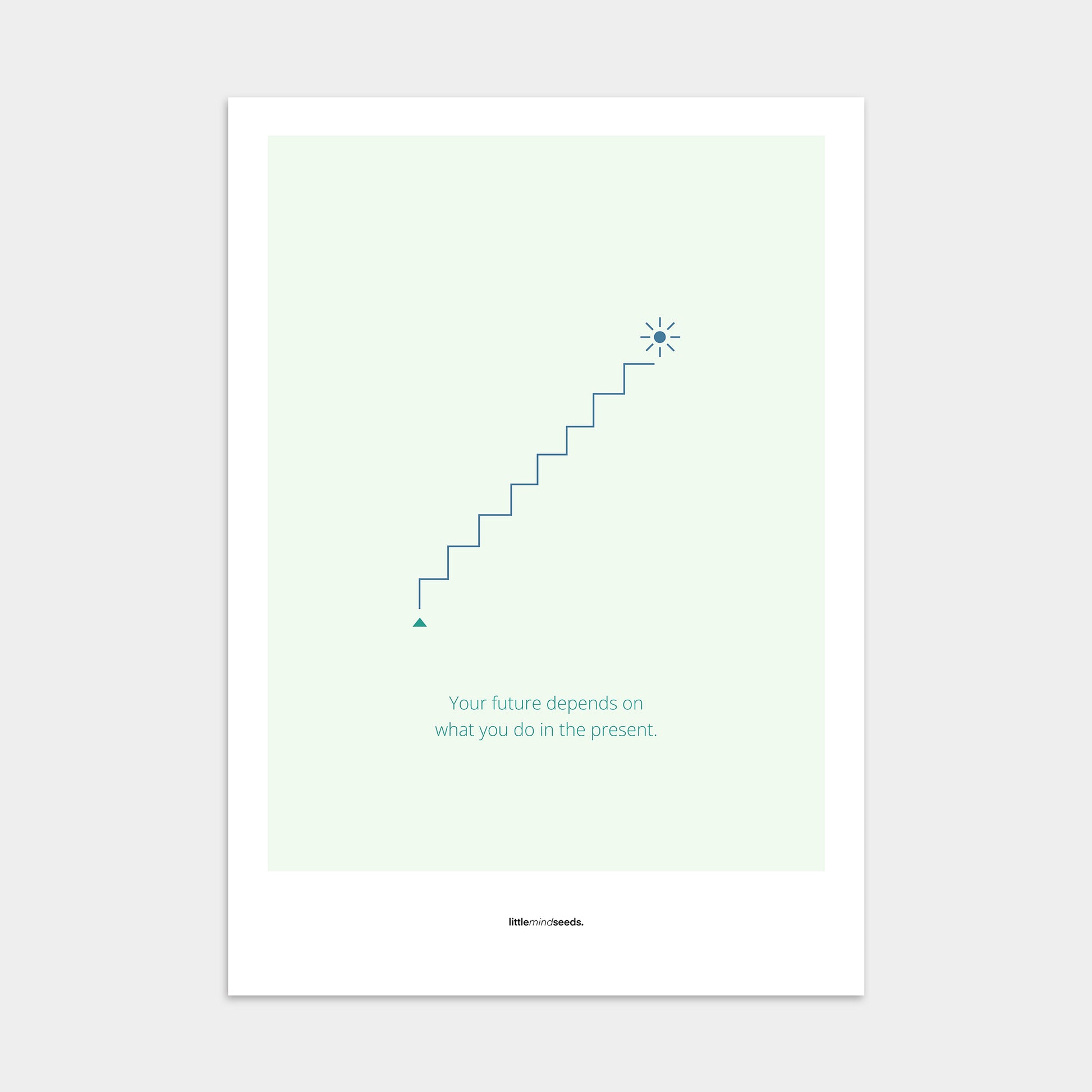 "The Future Depends On What You Do In The Present"  – Discipline, Habits & Achievements Motivational Poster | Minimalist Quotes on the Wall, Downloadable PDF Bundle - ALL colors