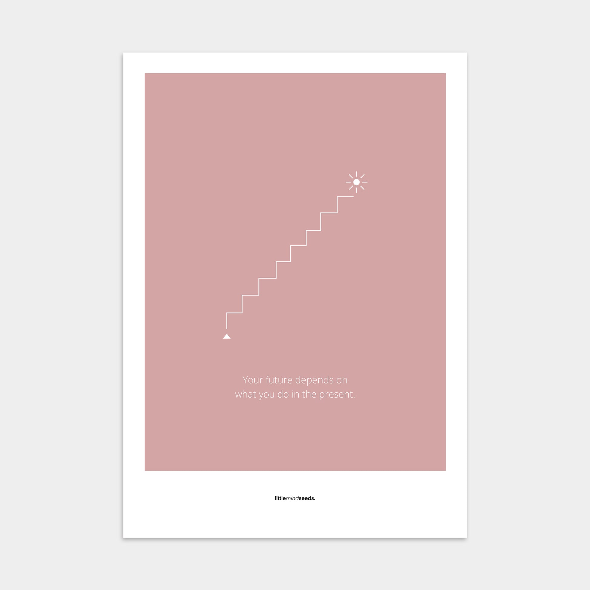 "The Future Depends On What You Do In The Present"  – Discipline, Habits & Achievements Motivational Poster | Minimalist Quotes on the Wall, Downloadable PDF Bundle - ALL colors