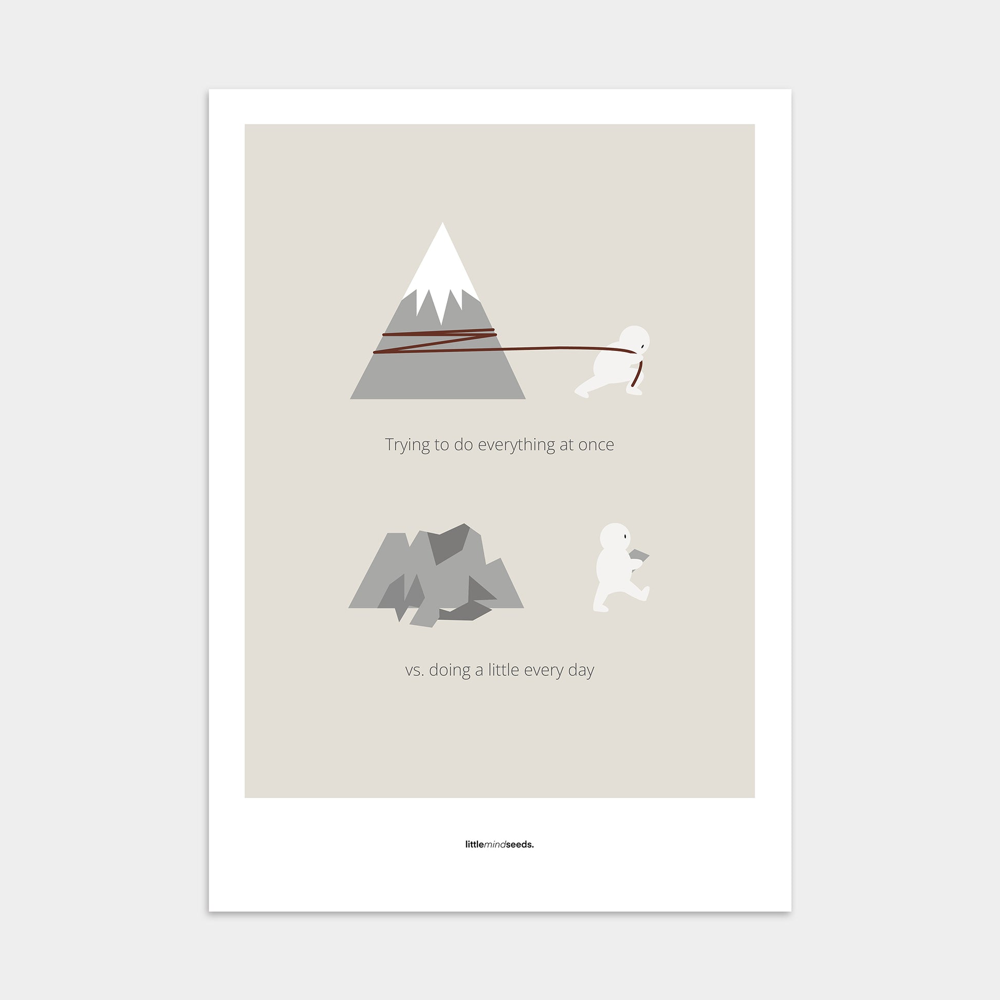 “Big Goals Need Small Consistent Effort Every Day"  – Discipline, Habits & Achievements Motivational Poster | Minimalist Quotes on the Wall, Downloadable PDF Bundle - ALL colors