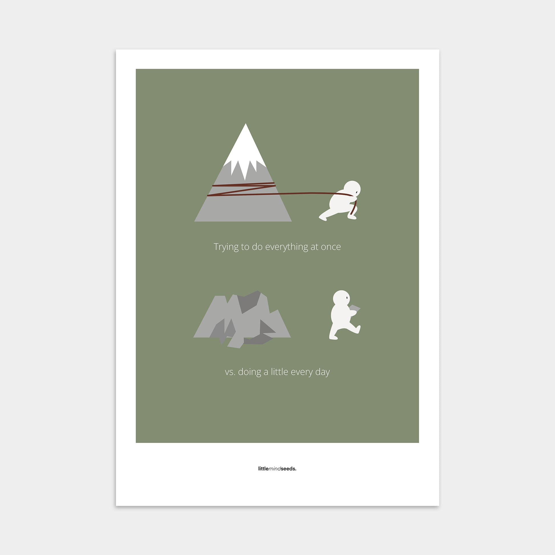 “Big Goals Need Small Consistent Effort Every Day"  – Discipline, Habits & Achievements Motivational Poster | Minimalist Quotes on the Wall, Downloadable PDF Bundle - ALL colors