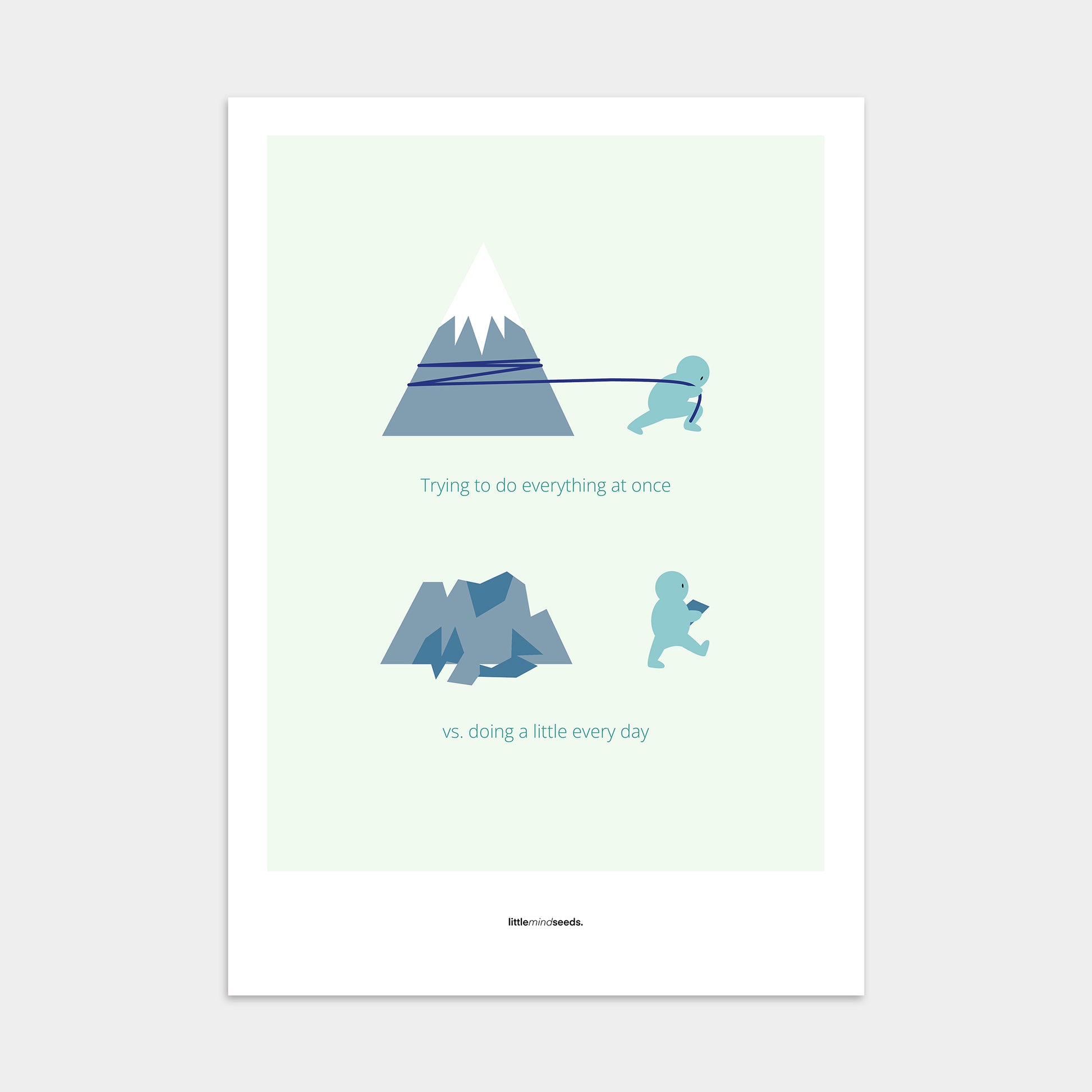 “Big Goals Need Small Consistent Effort Every Day"  – Discipline, Habits & Achievements Motivational Poster | Minimalist Quotes on the Wall, Downloadable PDF Bundle - ALL colors