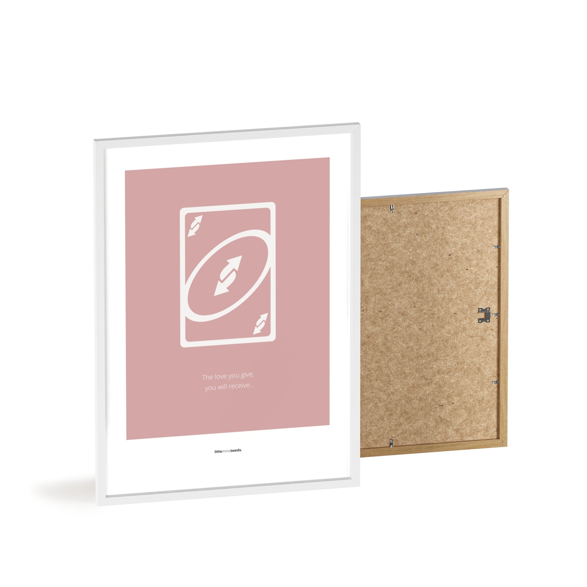 "The Love You Give, You Will Receive" – Social Skills & Relationships Children Wall Art to Inspire Kindness & Connection | Motivational Wall Art | Matte Framed Poster – Pink