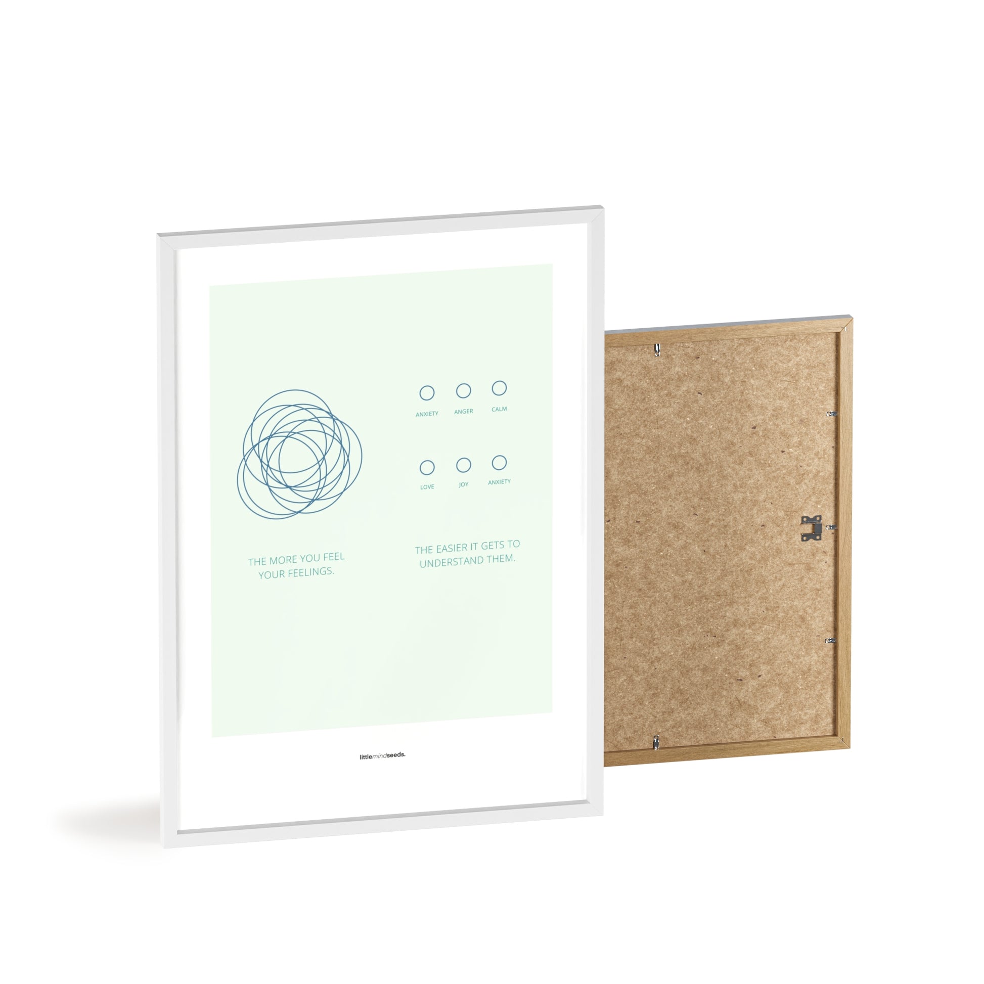 "The More You Feel, The Easier You Understand" – Emotional Intelligence & Self-Worth Wall Art for Children to Nurture Empathy & Confidence | Quality Framed Poster – Mint