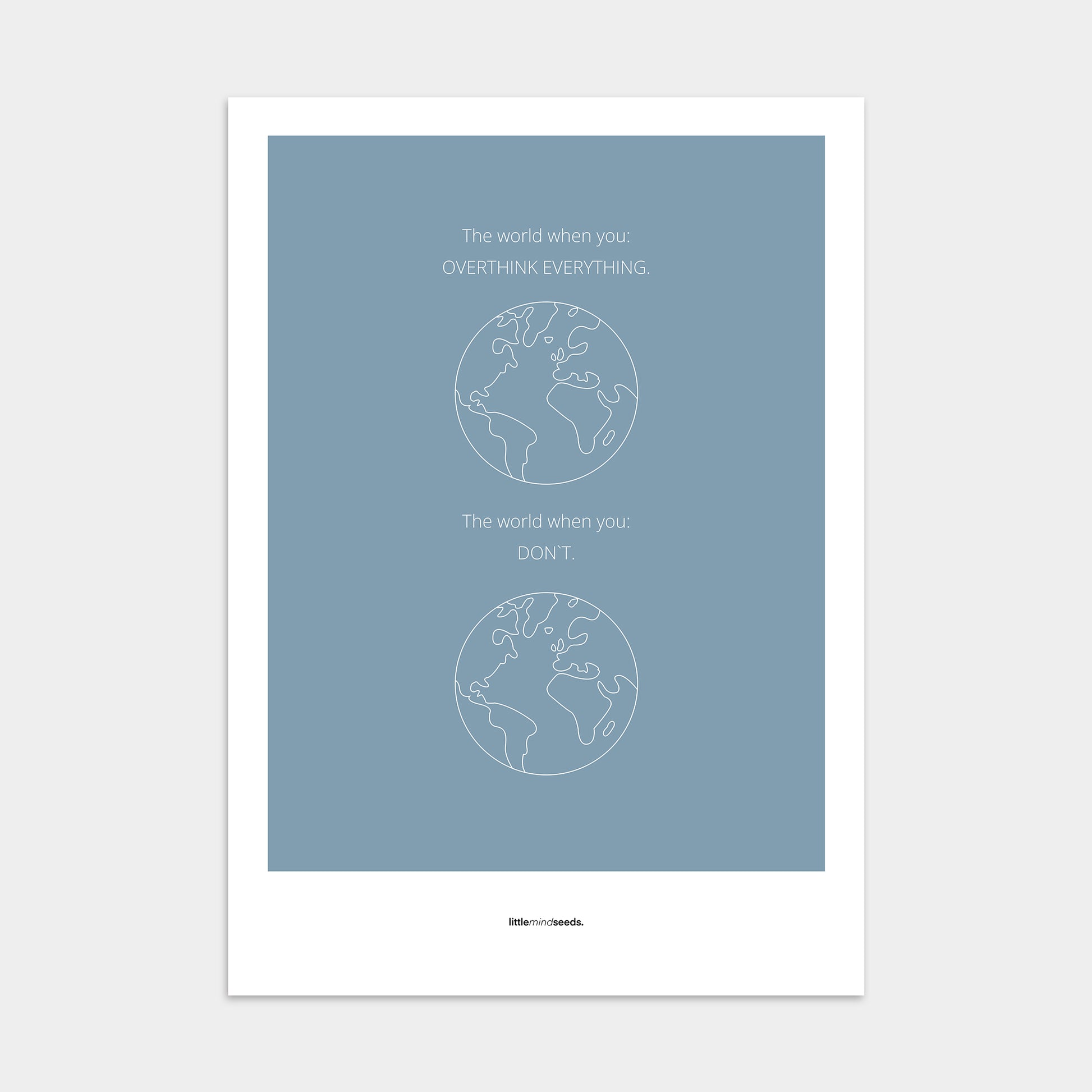 “The World"  – Happiness & Well-Being Motivational Poster | Minimalist Quotes on the Wall, Downloadable PDF Bundle - ALL colors