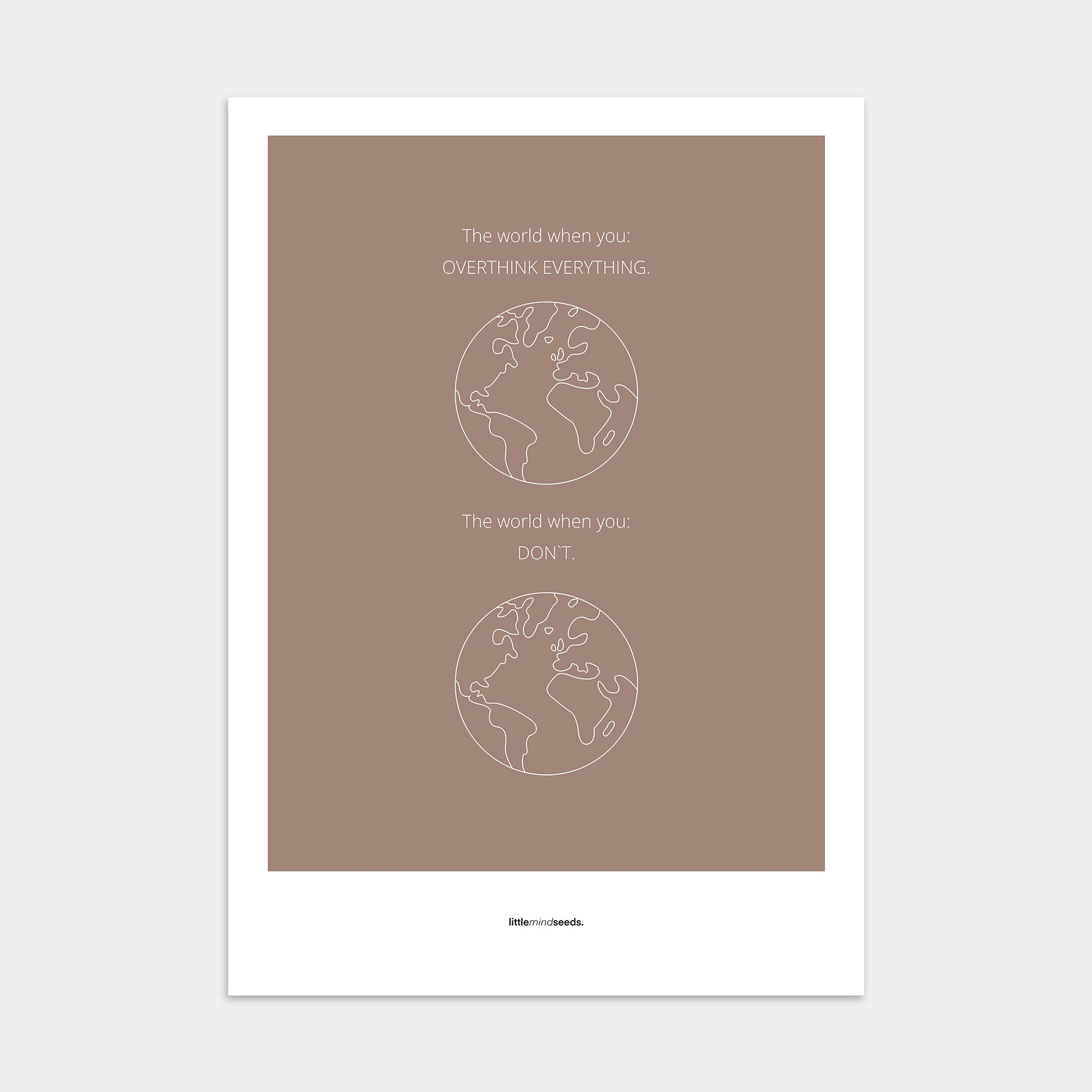 “The World"  – Happiness & Well-Being Motivational Poster | Minimalist Quotes on the Wall, Downloadable PDF Bundle - ALL colors