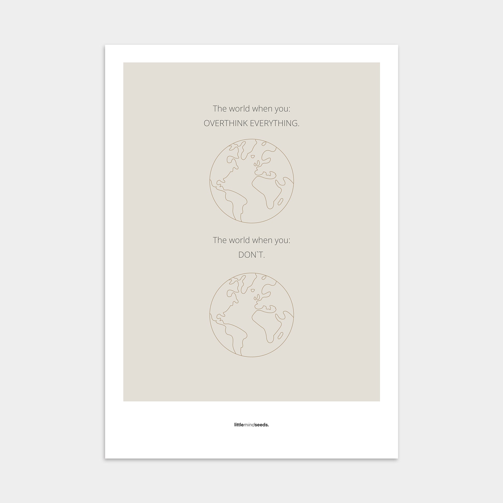 “The World"  – Happiness & Well-Being Motivational Poster | Minimalist Quotes on the Wall, Downloadable PDF Bundle - ALL colors
