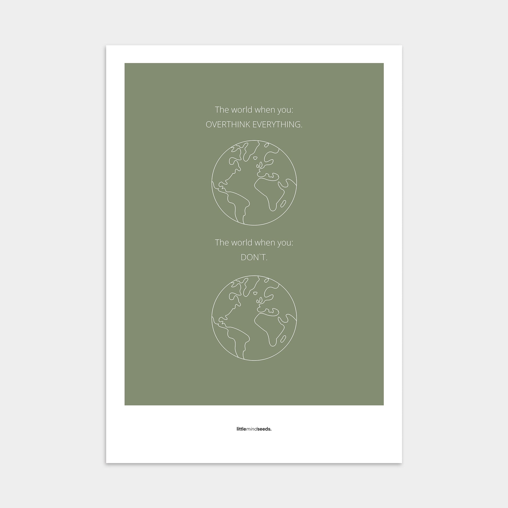 “The World"  – Happiness & Well-Being Motivational Poster | Minimalist Quotes on the Wall, Downloadable PDF Bundle - ALL colors