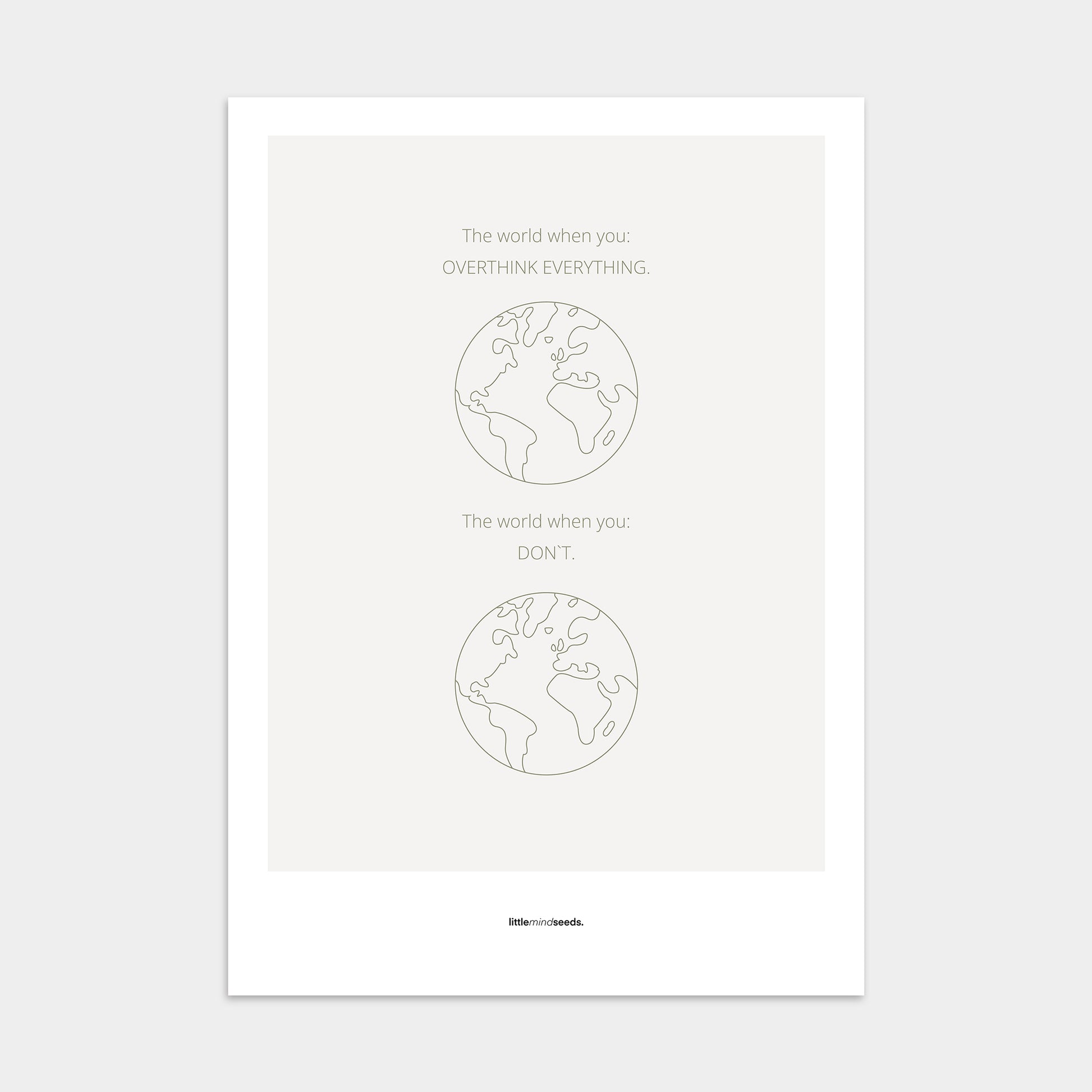 “The World"  – Happiness & Well-Being Motivational Poster | Minimalist Quotes on the Wall, Downloadable PDF Bundle - ALL colors