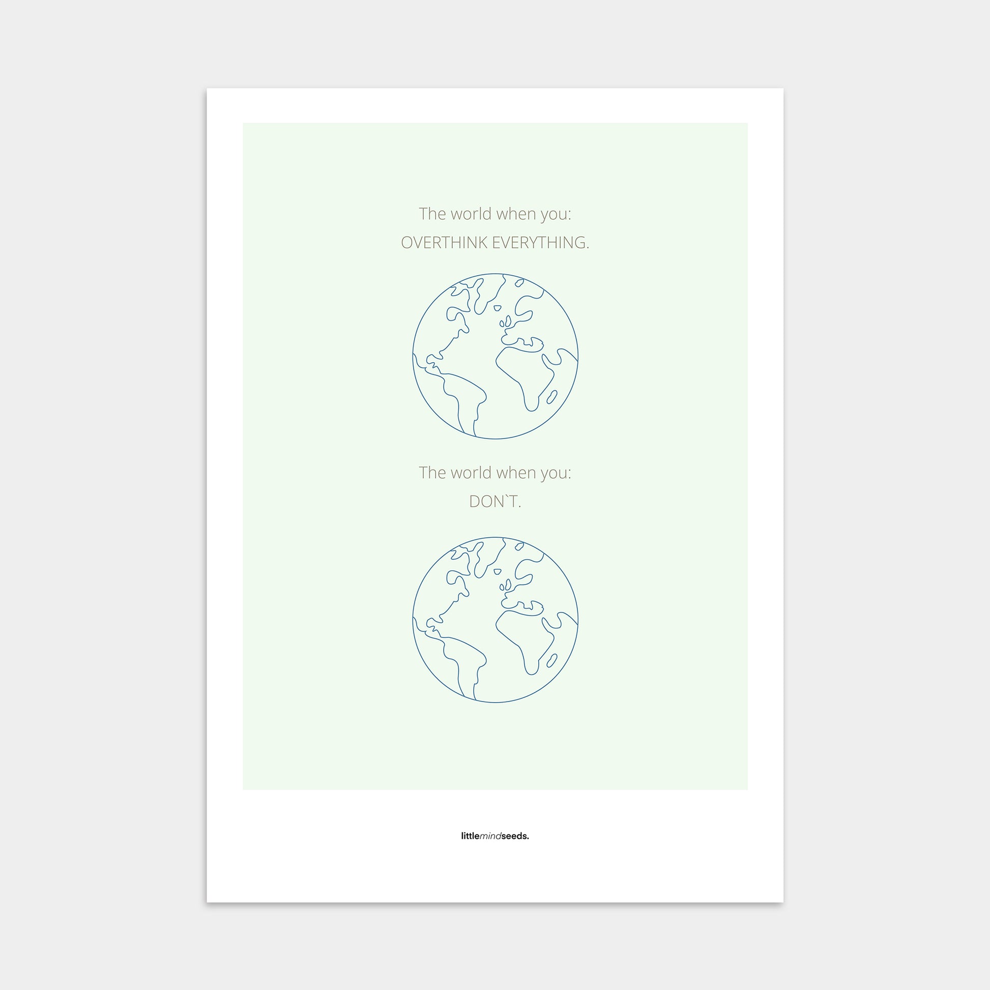 “The World"  – Happiness & Well-Being Motivational Poster | Minimalist Quotes on the Wall, Downloadable PDF Bundle - ALL colors