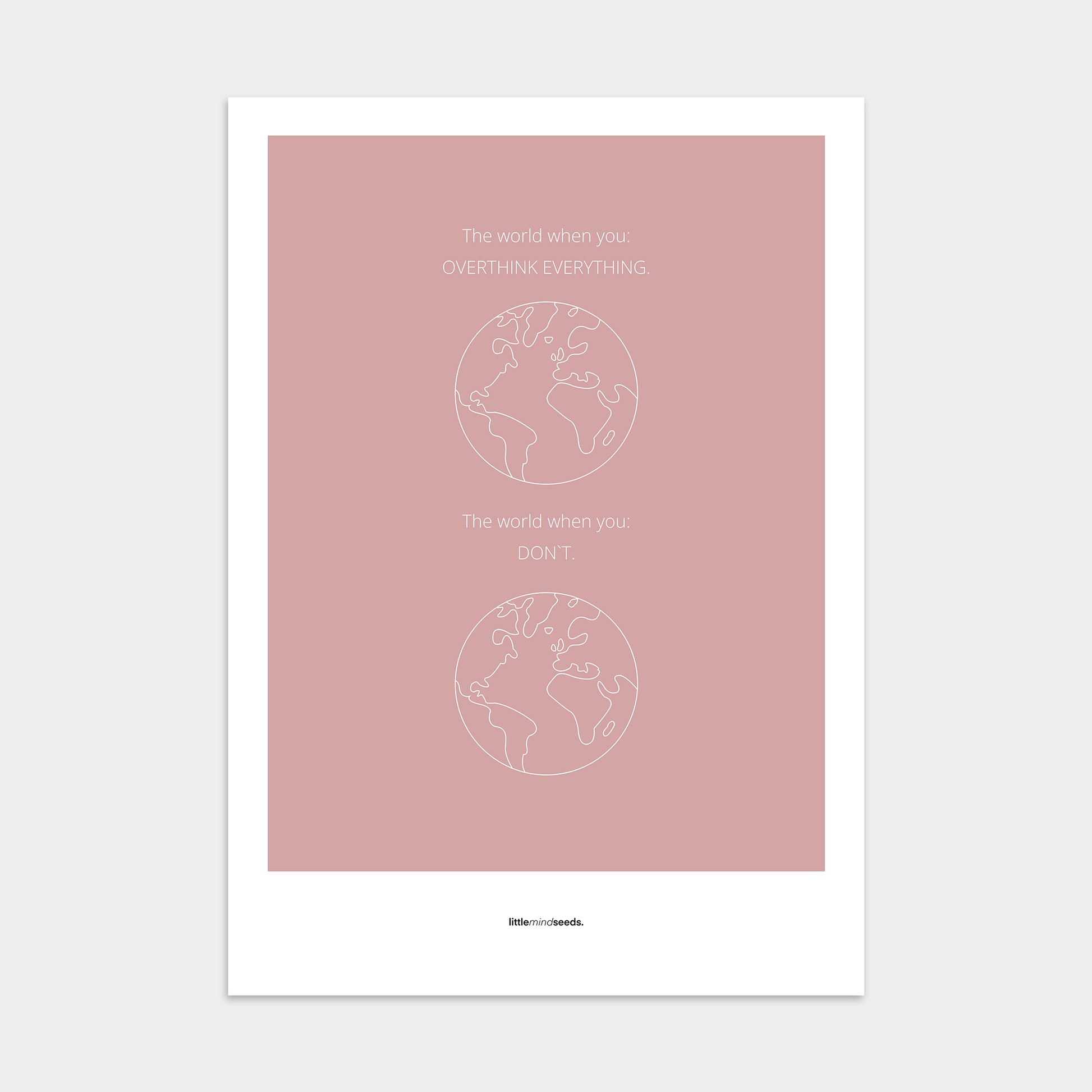“The World"  – Happiness & Well-Being Motivational Poster | Minimalist Quotes on the Wall, Downloadable PDF Bundle - ALL colors