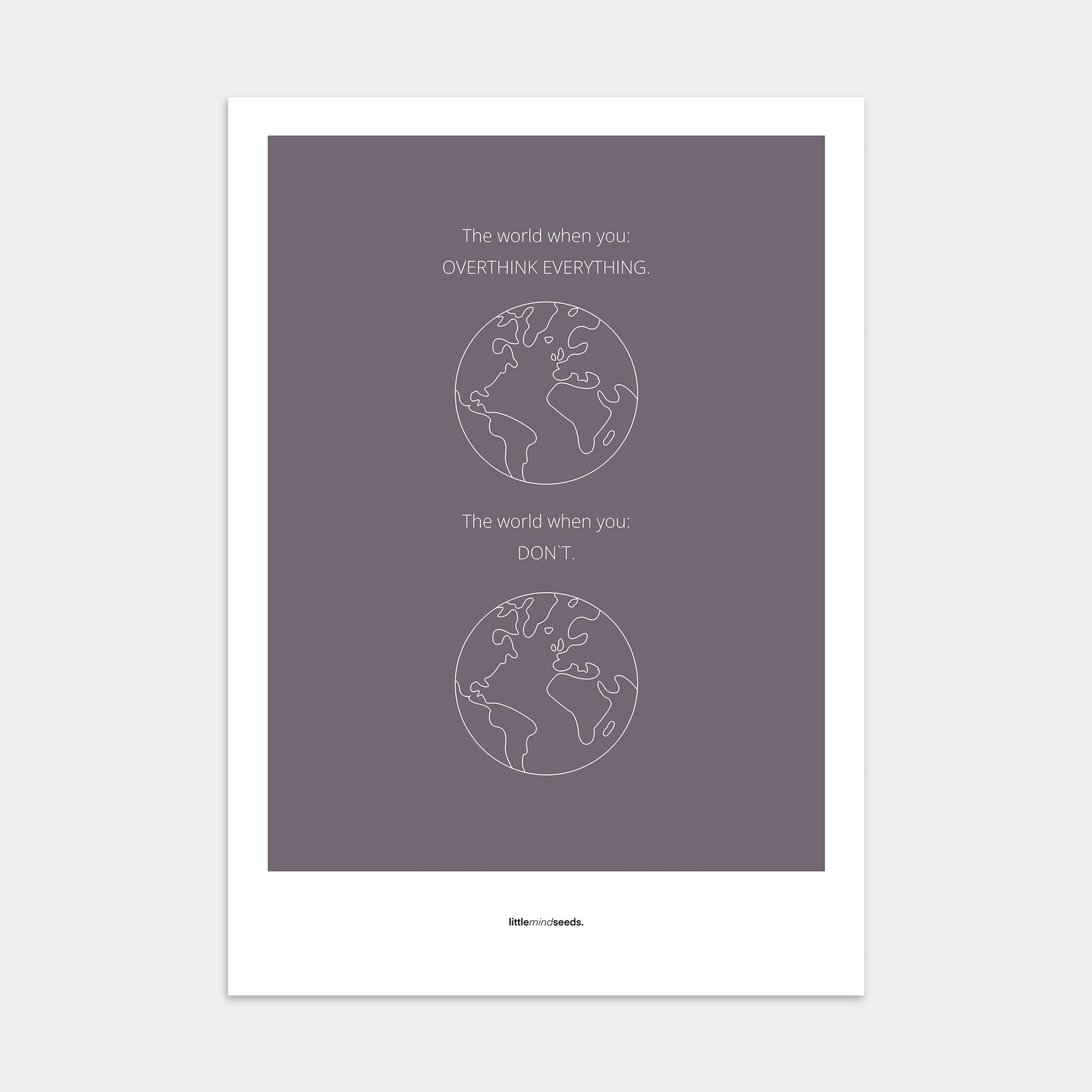 “The World"  – Happiness & Well-Being Motivational Poster | Minimalist Quotes on the Wall, Downloadable PDF Bundle - ALL colors