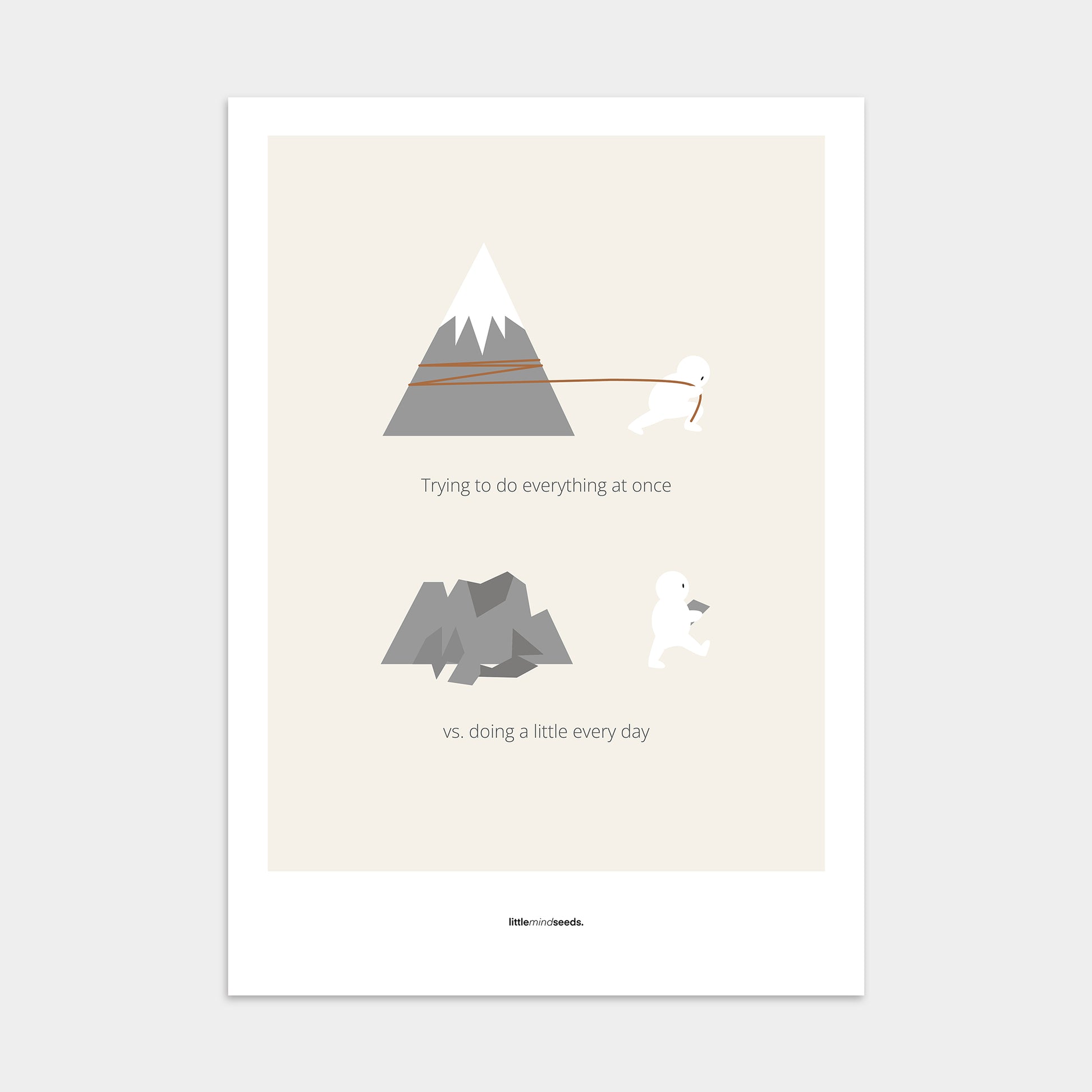 “Big Goals Need Small Consistent Effort Every Day"  – Discipline, Habits & Achievements Motivational Poster | Minimalist Quotes on the Wall, Downloadable PDF Bundle - ALL colors