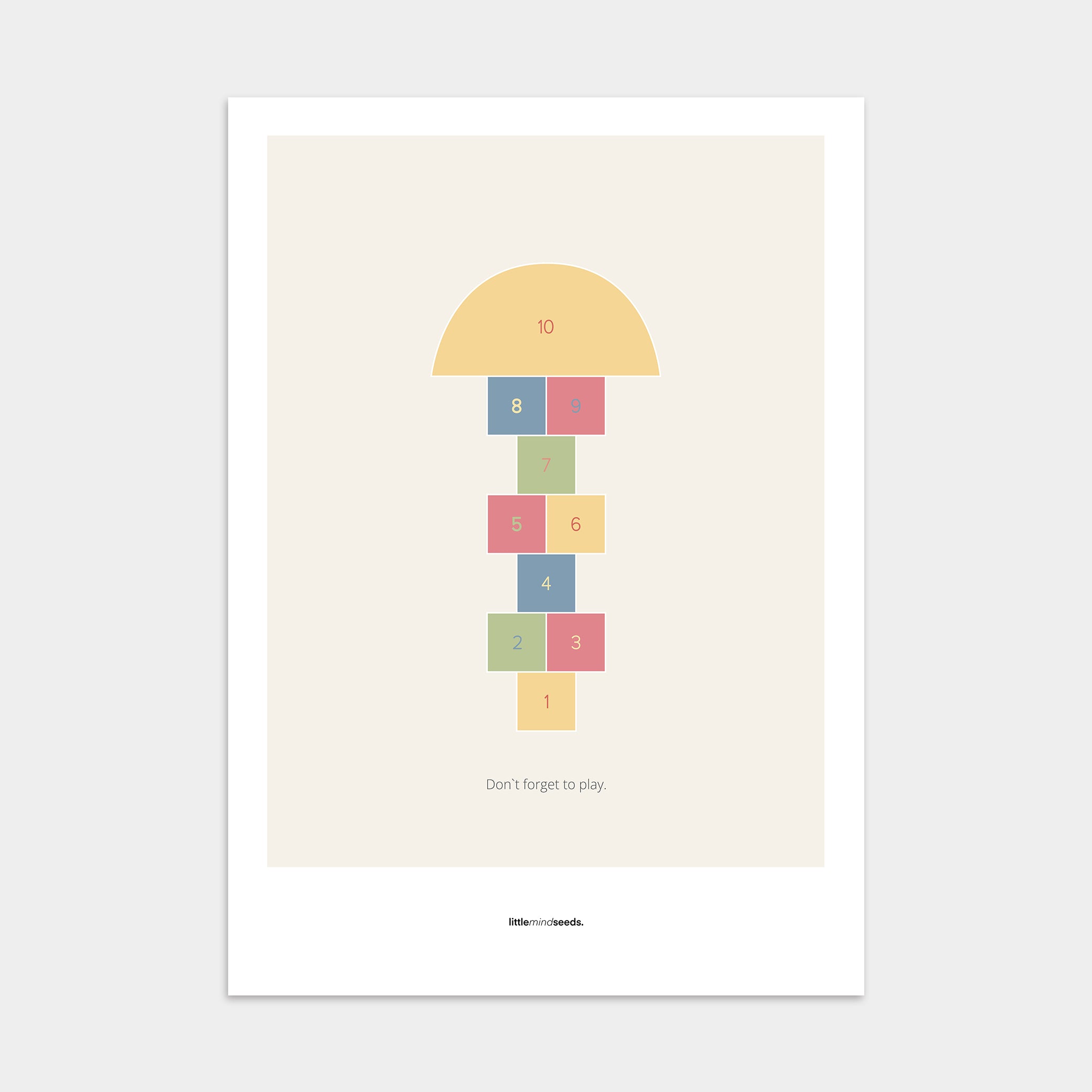 “Don't Forget to Play"  – Happiness & Well-Being Motivational Poster | Minimalist Quotes on the Wall, Downloadable PDF Bundle - ALL colors