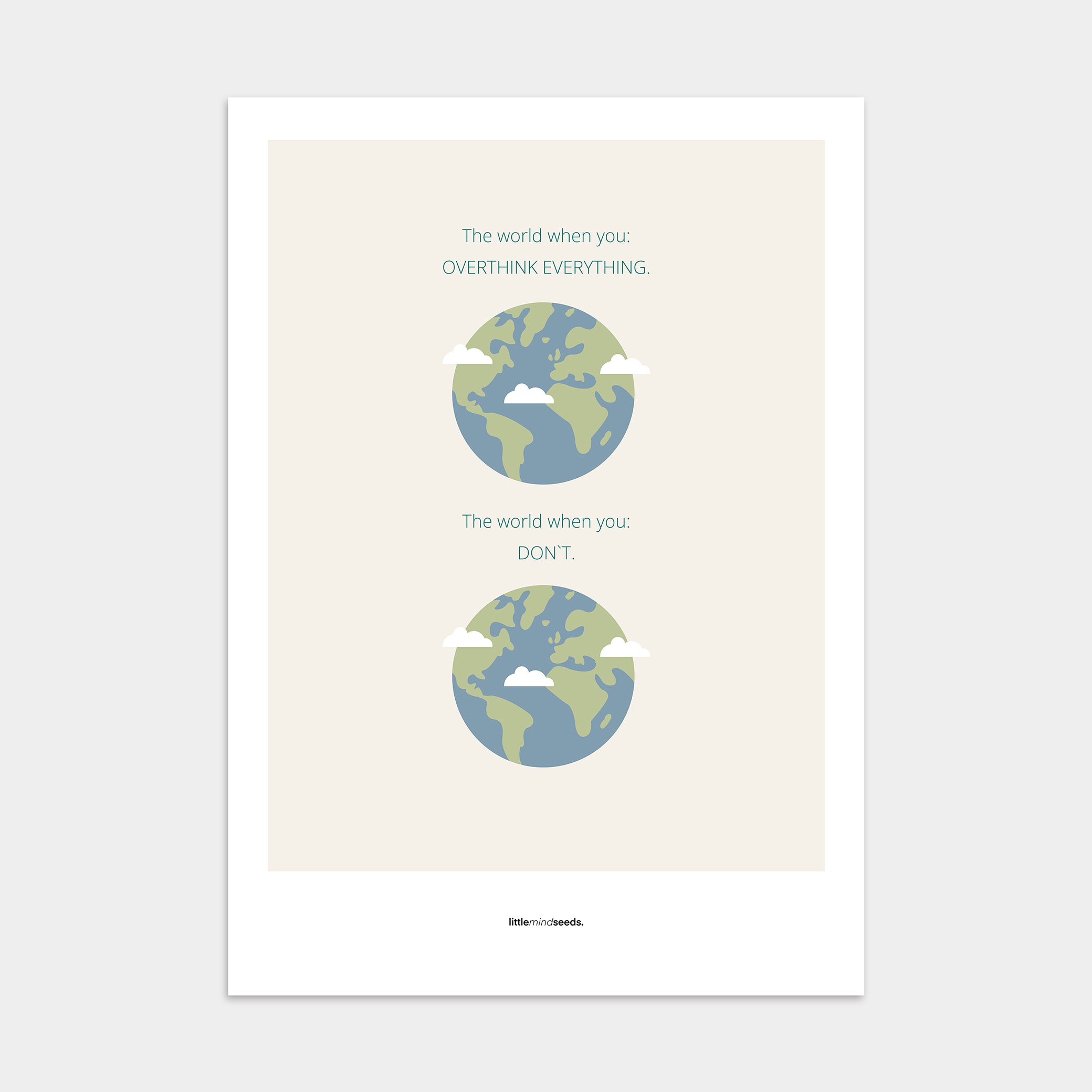 “The World"  – Happiness & Well-Being Motivational Poster | Minimalist Quotes on the Wall, Downloadable PDF Bundle - ALL colors