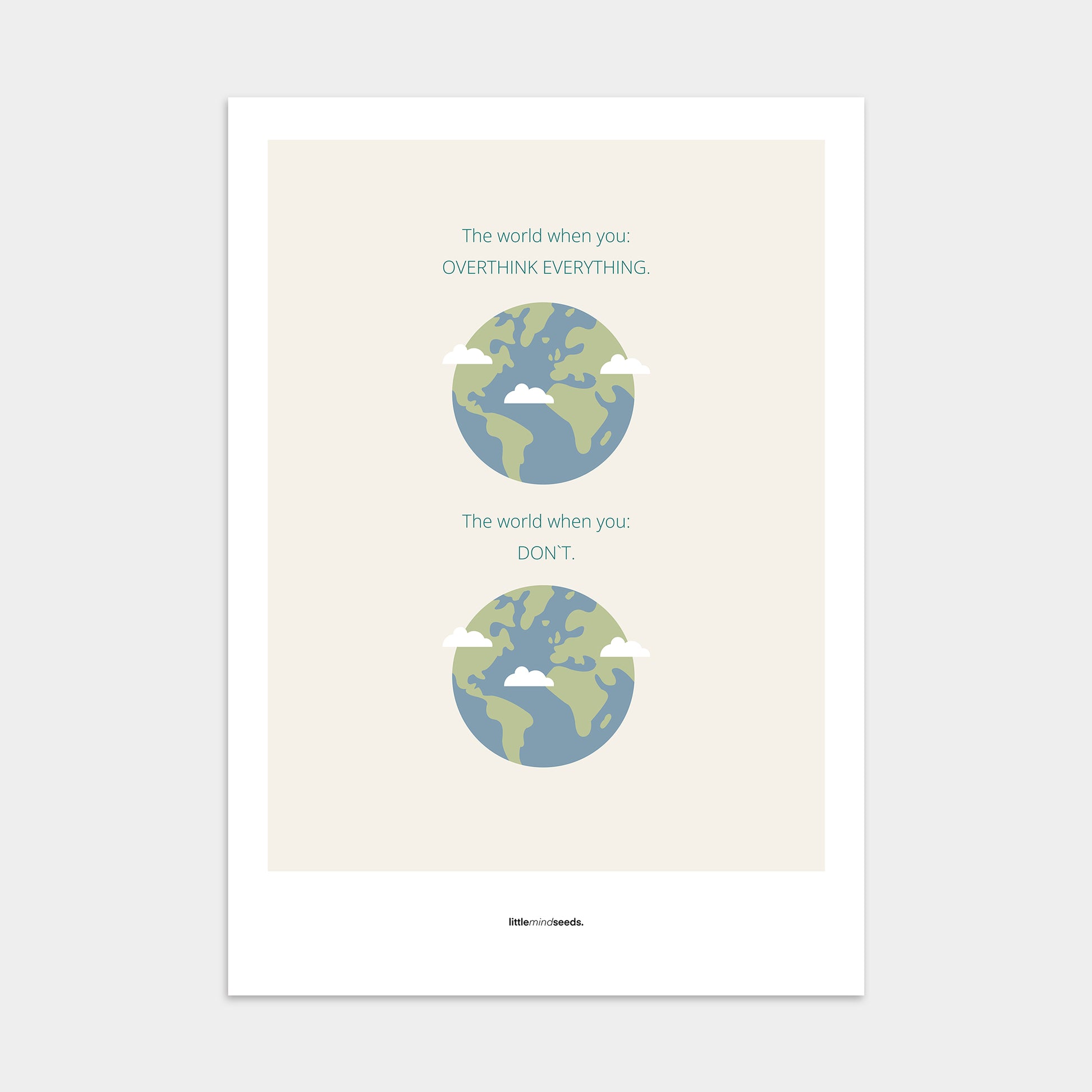 “The World"  – Happiness & Well-Being Motivational Poster | Minimalist Quotes on the Wall, Downloadable PDF Bundle - ALL colors